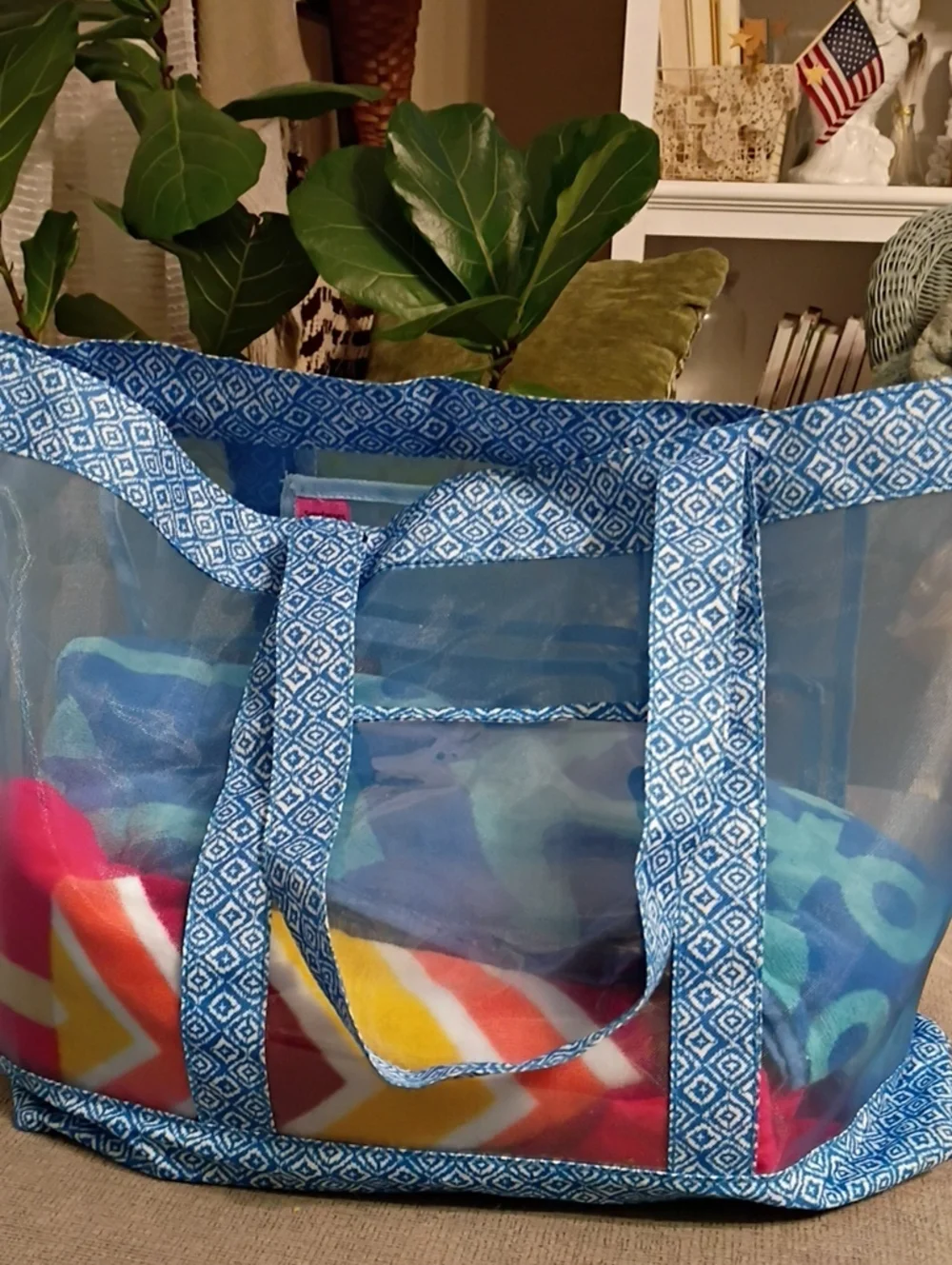 Large Beach Bag With 2 Full Size Beach Towels